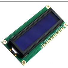 LCD 16X2 HD44780 PARALLEL INTERFACE WHITE LETTERS ON BLUE BACKGROUND